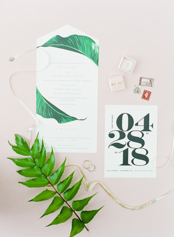 Tropical Meets Urban Savannah Wedding