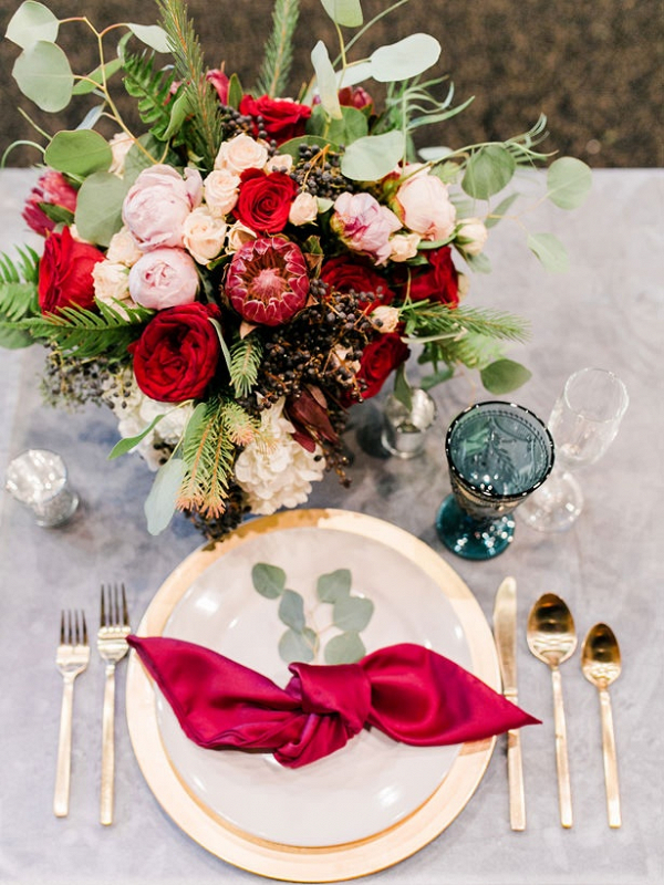 Burgundy And Navy Mountain Wedding Inspiration