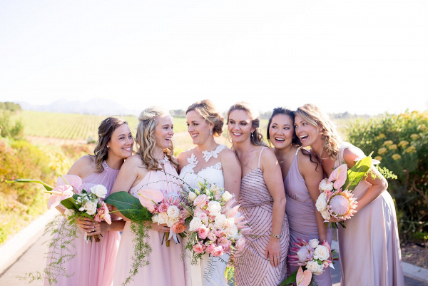 Modern Blush Wedding at a South African Vineyard