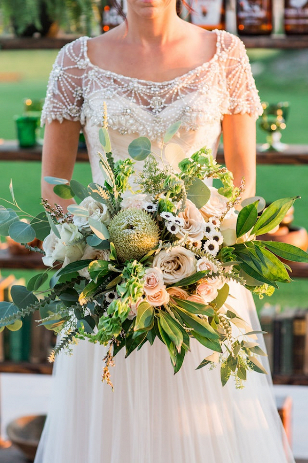 Emerald & Leather Country Wedding