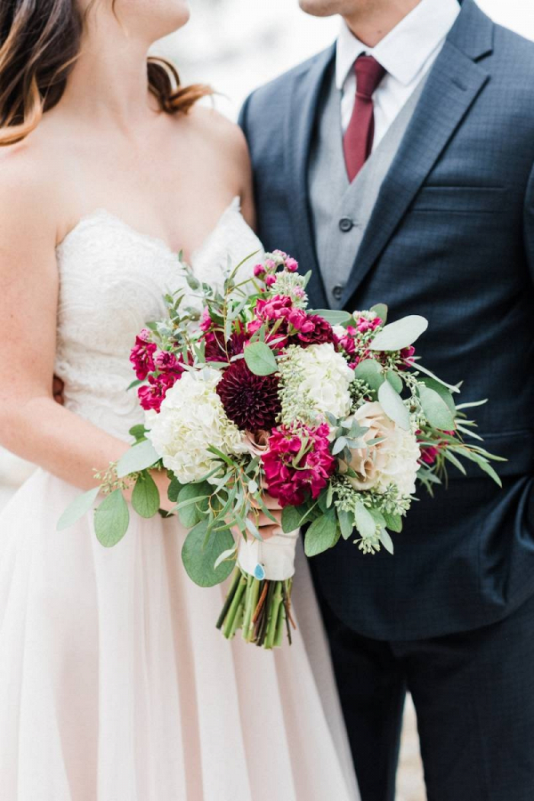 Sweet Jewel-Toned Outdoor Wedding