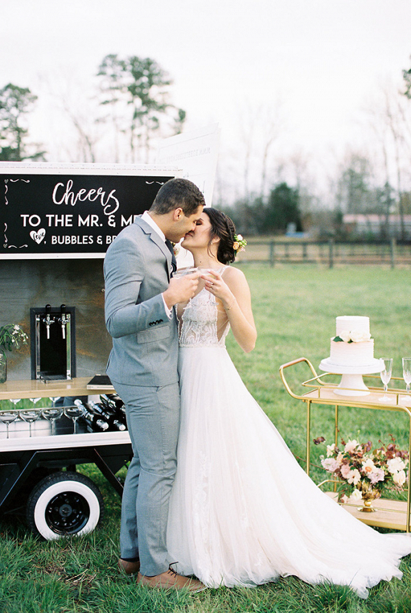 Color + Champagne for a Vibrant Farm Wedding