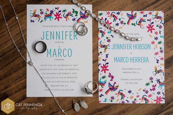 Bright and colorful wedding palette