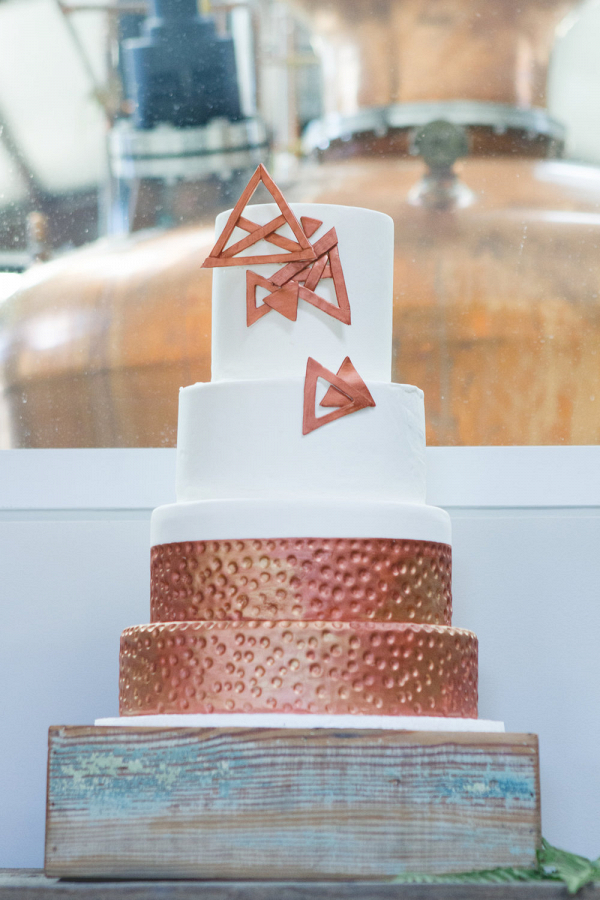 Industrial chic copper distillery wedding