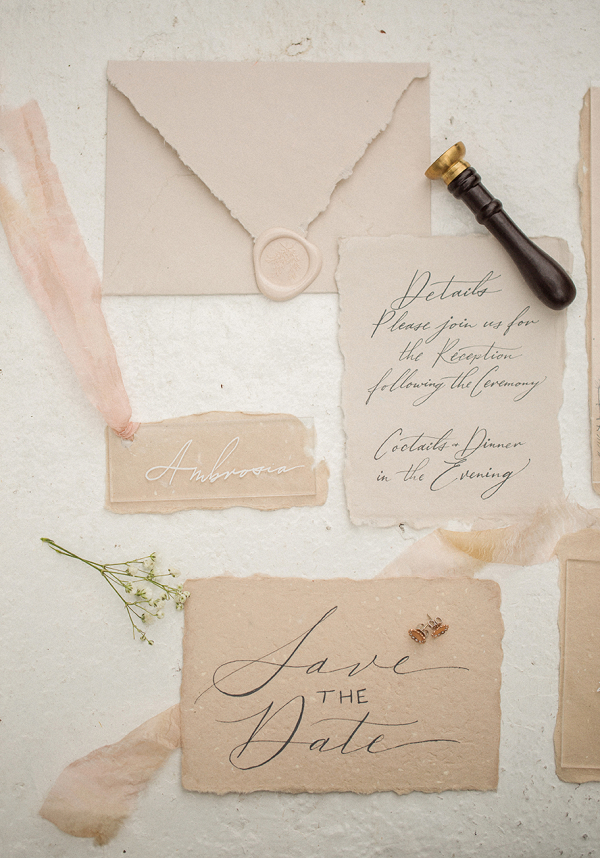 Elegant Autumn Wedding in Peach and White