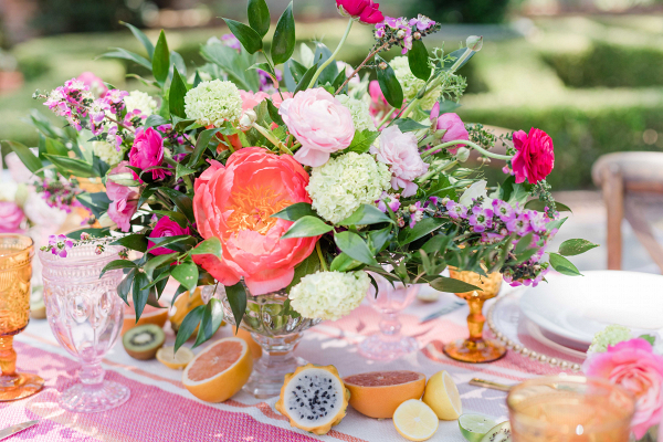 Bright and cheery bridal brunch