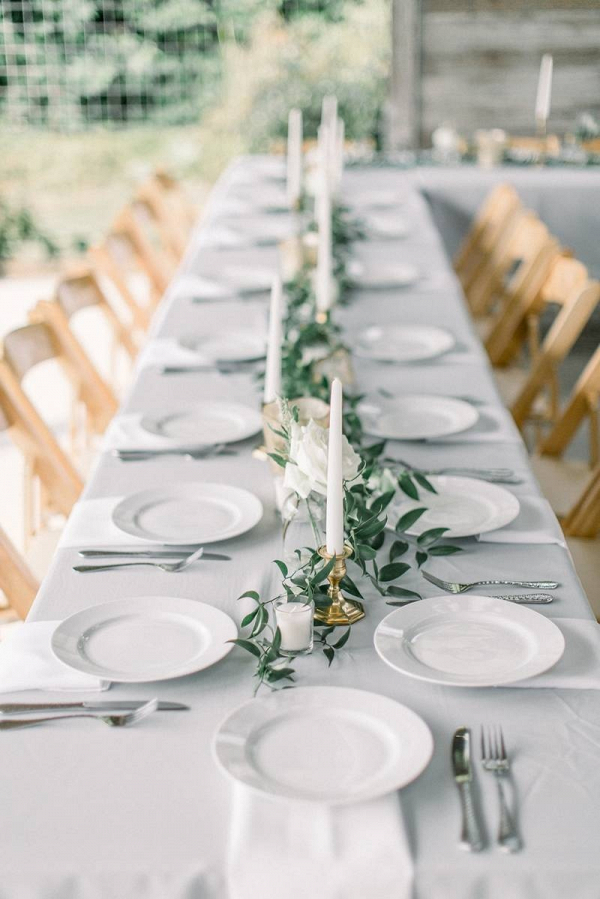 Modern Rustic Chic White Wedding