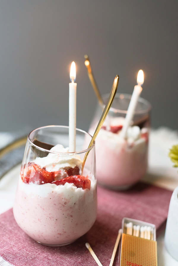 Roasted Strawberries + Date Night = Parfait