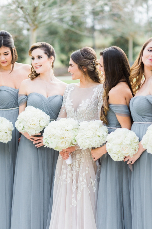 A Glamorous French Blue And White Wedding