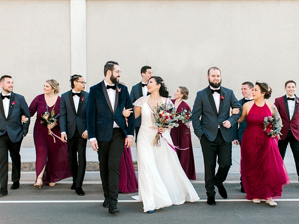 Total Velvet Wedding Goals in an Industrial Space