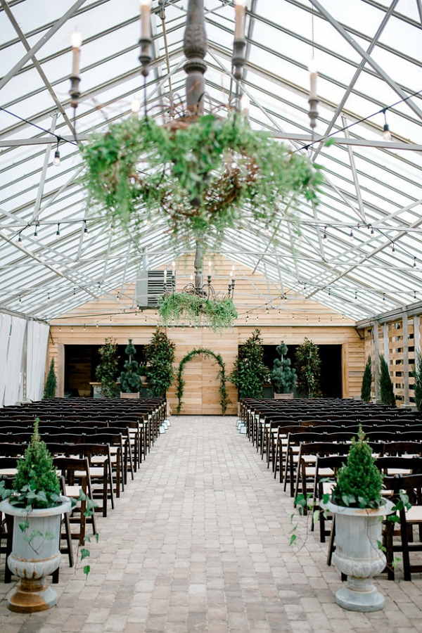 Elegant Greenhouse Winter Wedding