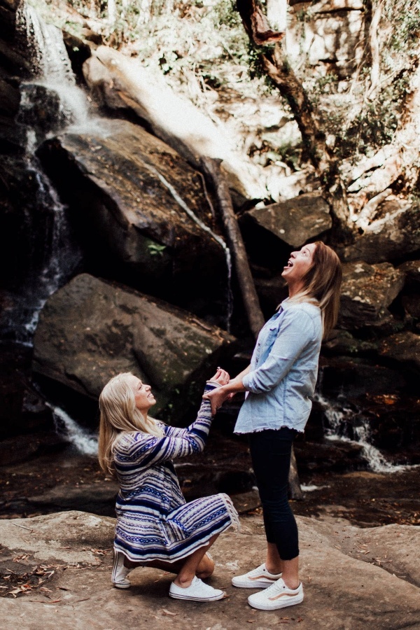 Relaxed Waterfall Engagement