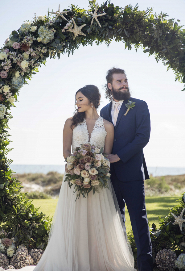 Romantic beachfront wedding inspiration