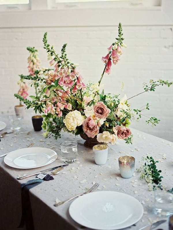 English Garden Wedding with Foxgloves & Hellebore