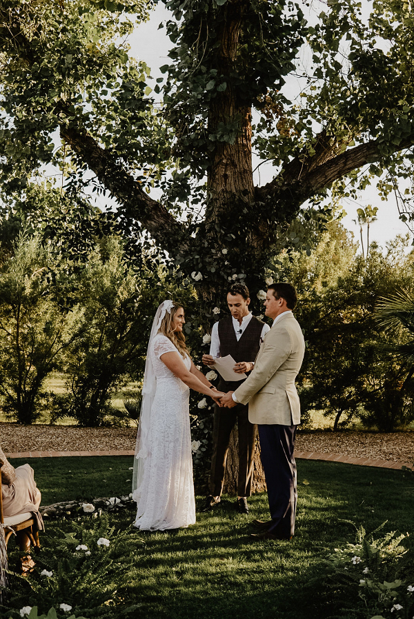 Intimate Backyard Garden Wedding