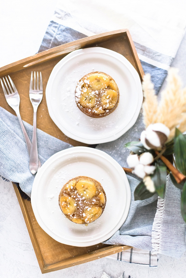 Breakfast in Bed: Upside Down Banana Cakelets