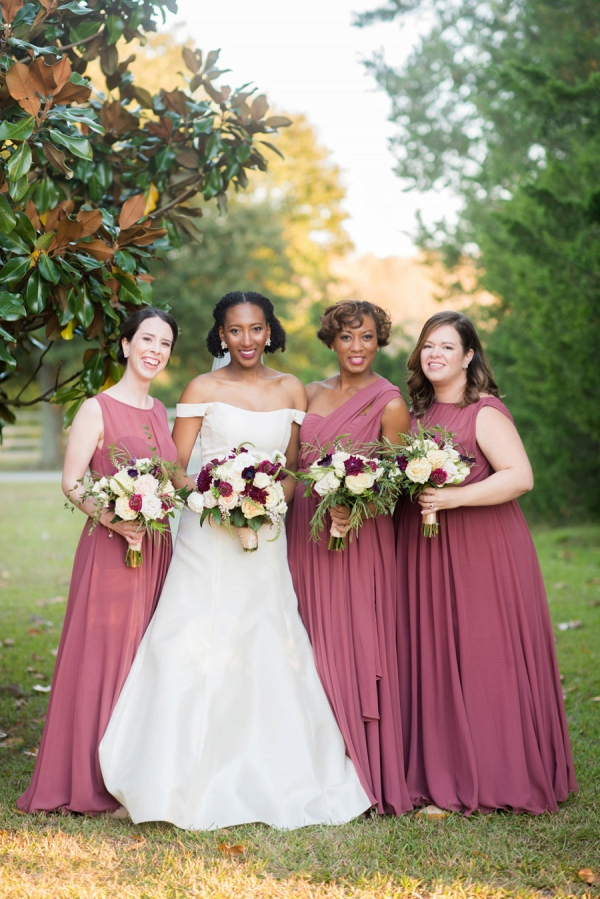 Elegant Burgundy North Carolina Wedding