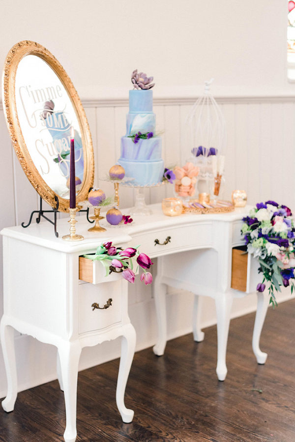 Romantic Purple Cathedral Wedding Ideas