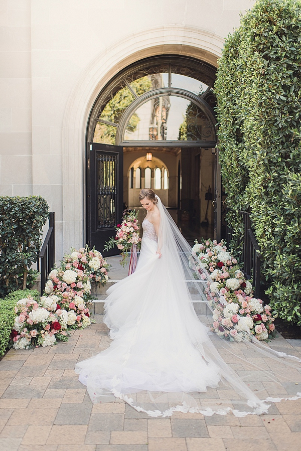 Elegant Blush and Red Wedding