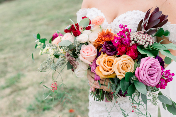 Lake house white barn wedding