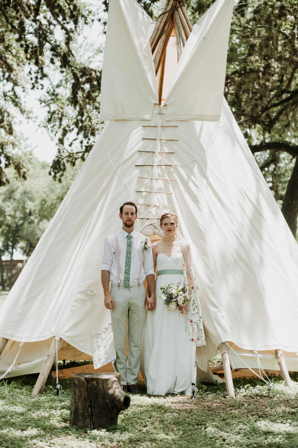 Eclectic boho outdoor wedding