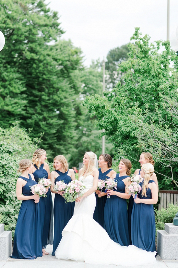 Classic Glamour Pink And Navy Wedding