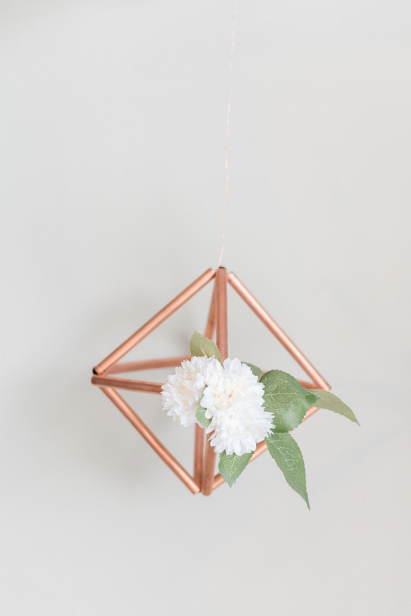 DIY Copper Geo Hanging Arrangement