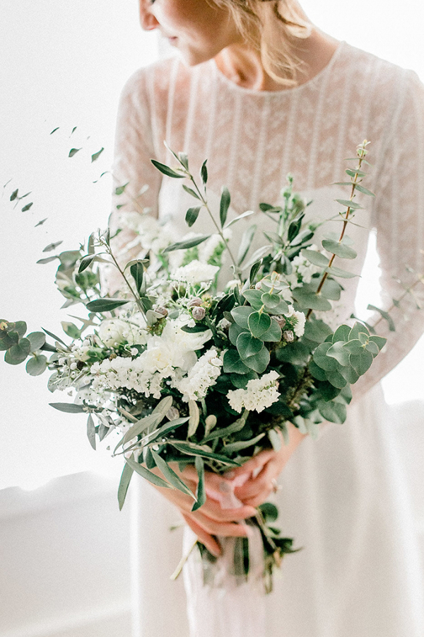 Organic Greenery Mountainside Wedding