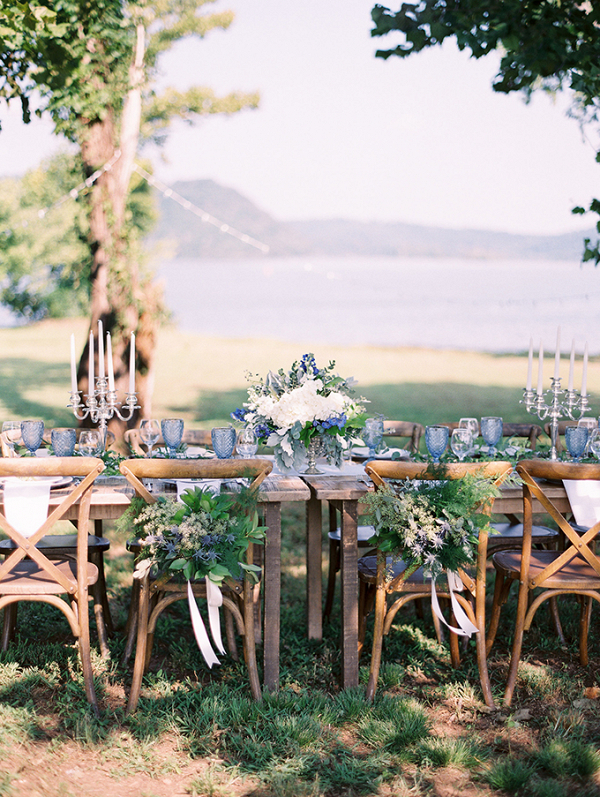 Blue and White Lakeside Wedding Ideas