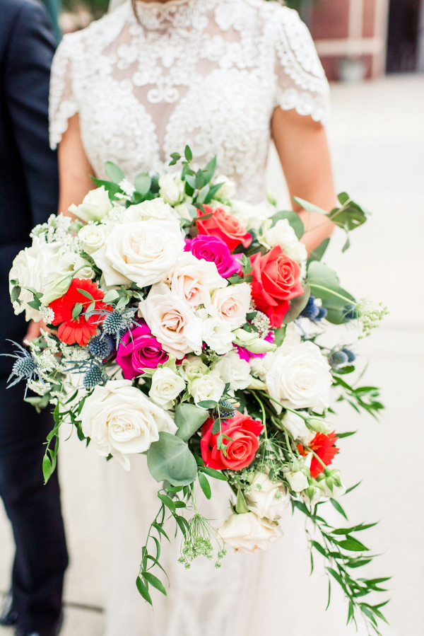 Pink, Orange, and Sea Glass Louisiana Wedding