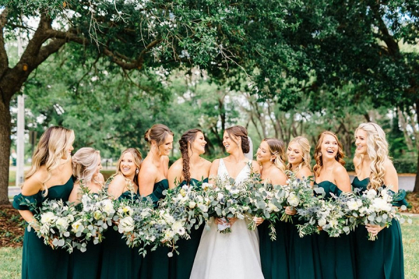 Elegant Hunter Green Wedding