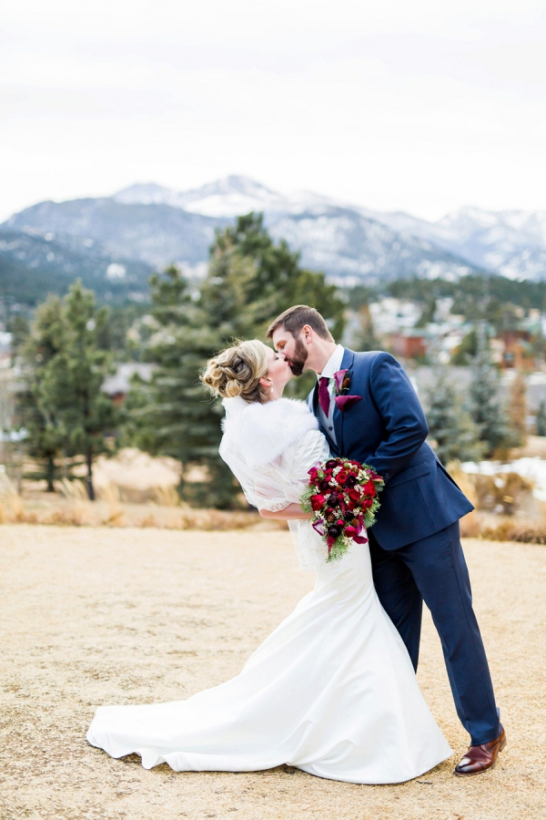 Red Winter Wedding at Estes Park