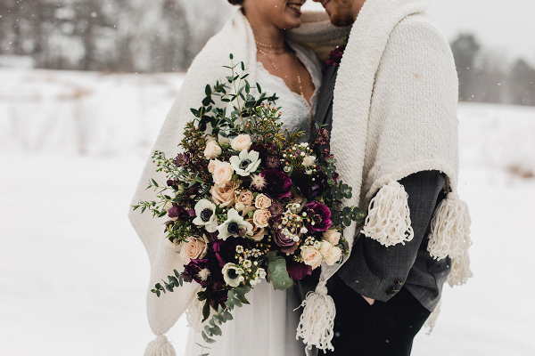 Winter Camp Wedding Inspiration in Maine