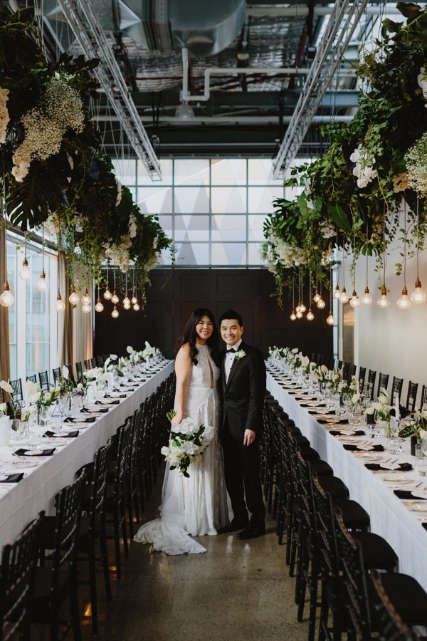 Modern City Wedding With Black & Gold