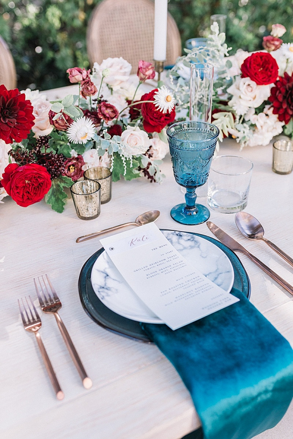 Modern Romantic Jewel-Toned Affair in SoCal