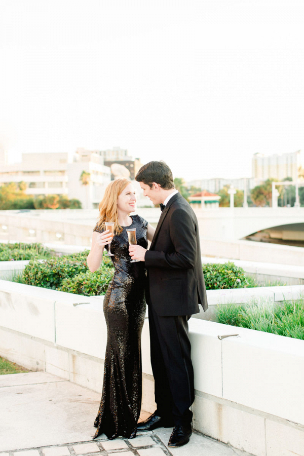 Black Tie Engagement Session in Downtown Tampa