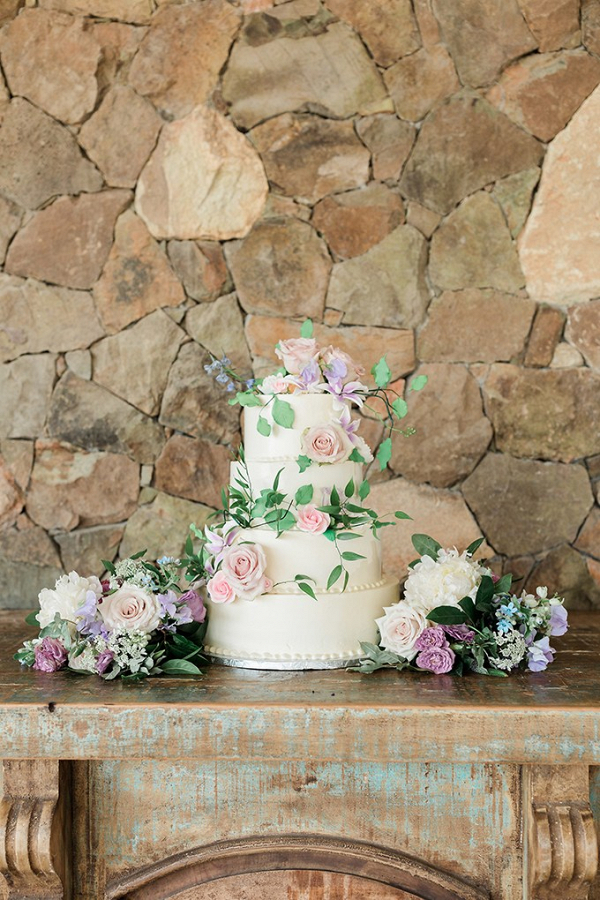 Purple and Cream Winery Wedding