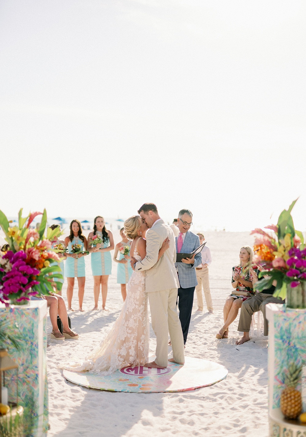 Colorful Lilly Pulitzer Inspired Beach Wedding