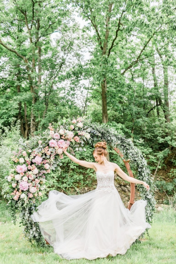 Manor Wedding Inspiration in a Pretty Pink & Blue