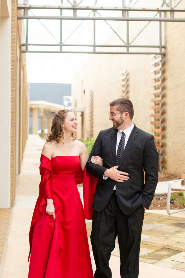 Formal Engagement Session with Pops of Red