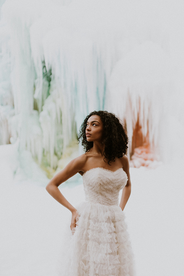 Snowy Winter Bridal Portraits