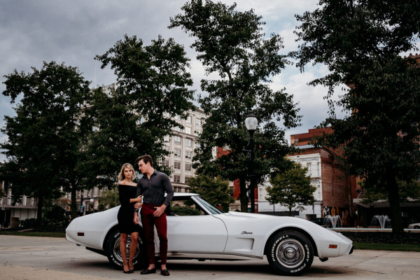 Edgy Downtown Engagement Session in Ohio