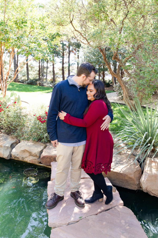 Outdoor Garden Engagement Session in Lubbock