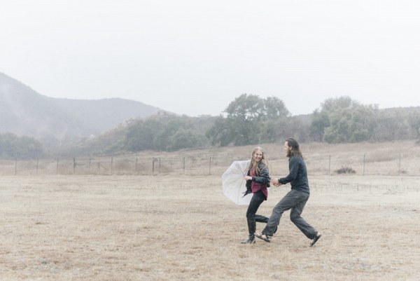 Rainy Day Engagement Session in Big Bear