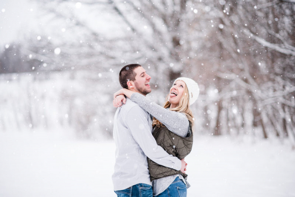 Snowy Wisconsin Engagement Session