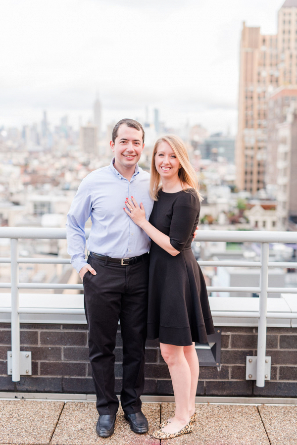 Autumn NYC Rooftop Engagement Session