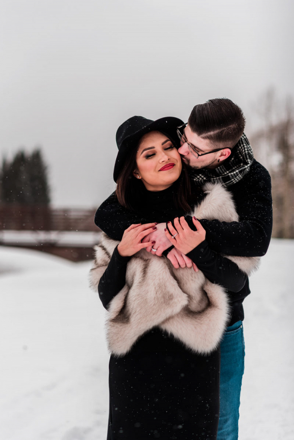 Snowy Mountain Engagement Session in Colorado