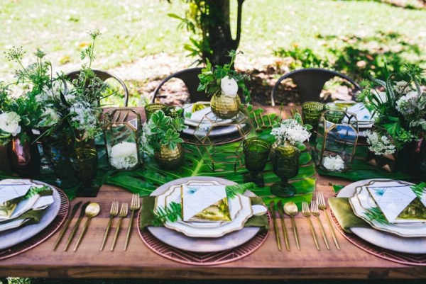 Modern Copper & Green Wedding Ideas