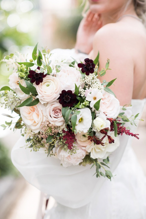 Burgundy and Blush Greenhouse Wedding Ideas