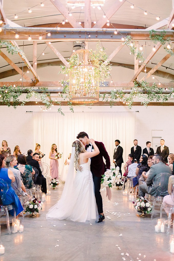 Dreamy Blush Industrial Wedding